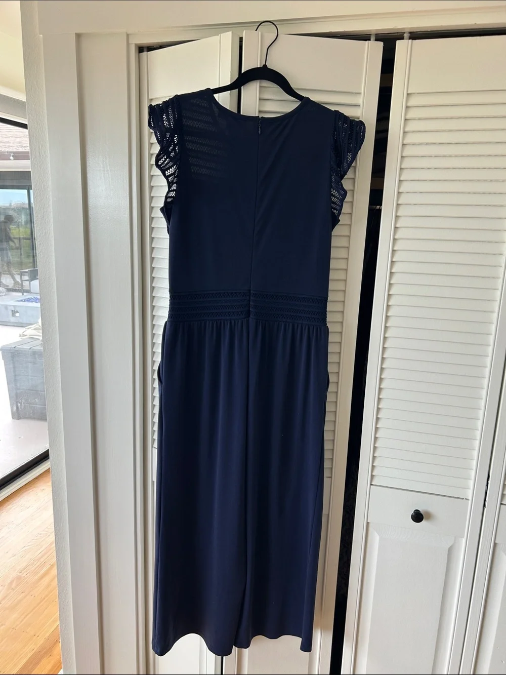 Michael Kors Navy Blue Jumpsuit with Lace Detail